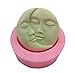 BAKER DEPOT Sun and Moon Face Soft Silicone Mold for Soap Fondant Mold Handmade Soap Moouds Pink Color