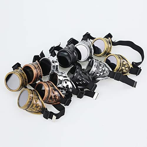 Miniatura 6 de Gafas vintage Steampunk para hombres y mujeres, Halloween, disfraz gótico, cosplay, estilo punk