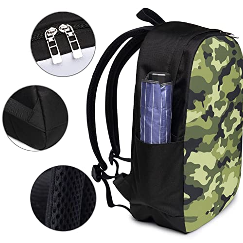 Sac ordinateur portable vert camouflage | Porte-documents d'affaires One Size - 4