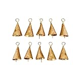 Vivanta 10 Pcs 1.75 Inch Bells for Crafts , Home Decor , Christmas Bell Ornaments , Christmas Bell Decorations , Christmas Bells for Decoration - Vintage Jingle Bells Small Gold Bell Witch Cow Bells
