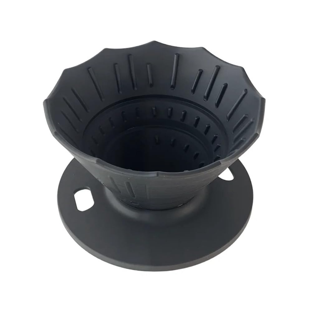 CTRLZS Pour over Coffee Dripper Filter Silicone Camping Coffee Filter for Travel Camping Hom Coffee Accessories Black