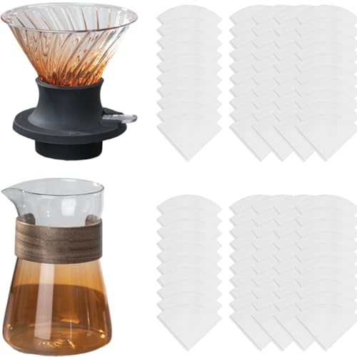 DRHTDXEJ Pour Over Kaffeebereiter Set Bernstein