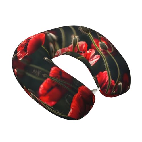Almohada cervical poliéster negra para viaje miniatura 2