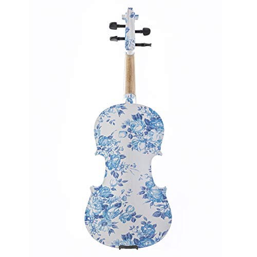 Kinglos 4/4 Elegant Colored Ebony Fitted Solid Wood Violin Kit With Case, Shoulder Rest, Bow, Manual, Extra Bridge And Strings Full Size #TOP2