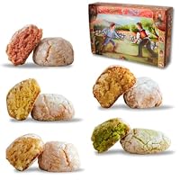 BRICIOLIAMO...Frisch, handwerklich hergestelltes Mandelgebäck - 10% MANDELN - GEMISCHTE BOX - Typische sizilianische Süßigkeiten, hergestellt in Sizilien (Gemischt 5 Geschmacksrichtungen)