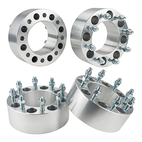 PHILTOP 8x170mm Hub Centric Wheel Spacers 3 Inch Thickness WSA448, 125mm Bore M14x1.5 Wheel Spacer Kit Fits for F250, F250 Super Duty (4PCS)