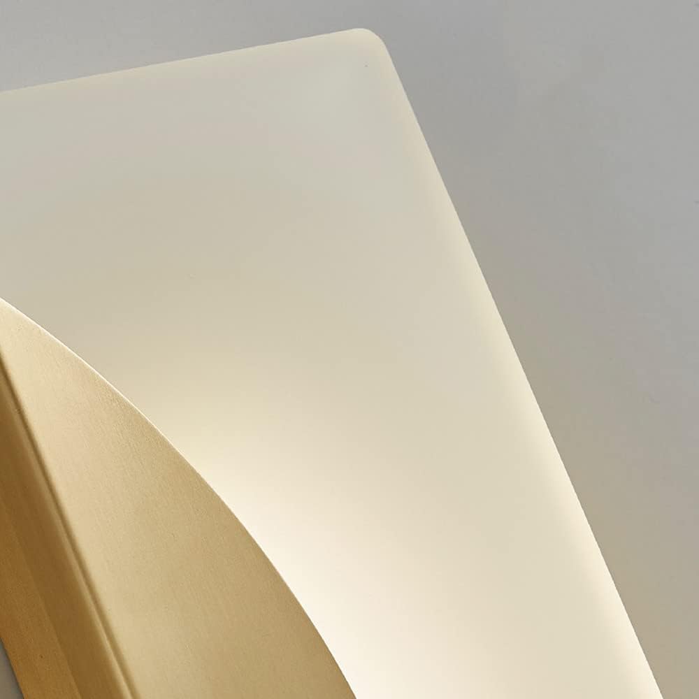 Lampada da parete for interni, 3 W, lampada moderna, in ottone, acrilico, for soggiorno, camera letto, corridoio, sala pranzo, scale, bianco caldo(B)