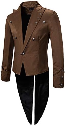 Giubbotto Uomo Elegante Stile Gotico-Vintage - Blazer Slim Fit Con Bottoni Per Cosplay E Feste - Foto 10