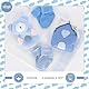Ellepi Newborn Baby Socken 0-6 Monate Baumwolle (Azurblau)