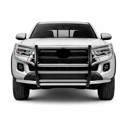 Image of Black Horse Off Road Grille brush Bumper Guard Modular Stainless Steel Compatible with 2016-2023 Toyota Tacoma-17A096402MSS