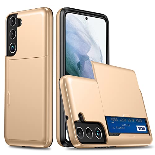 Étui pour Galaxy S10e S10 Plus doré avec compartiment carte