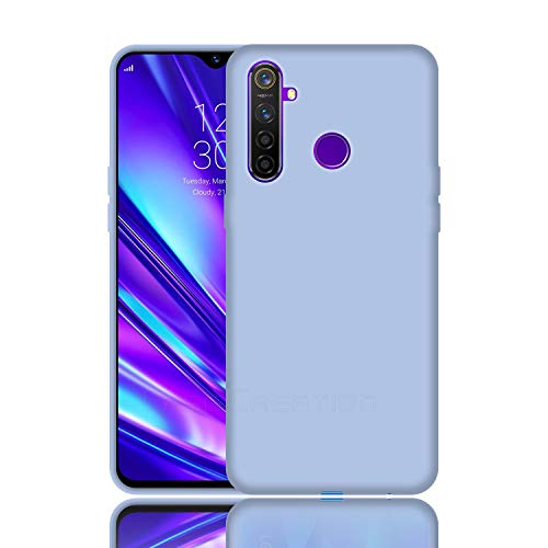 Image of Case Creation Luxurious OG Series for Realme 5s Case Cover,Anti-Dirty Slim Case Frosted Matte Cute Candy TPU Raised Bezel (Splash of Color) Back Cover for Realme5s -Light Purple