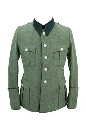 Tunique allemande M36 WW2 en laine grise pour remplacer les répliques bas de gamme
