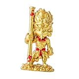 iplusmile Figura Decorativa De Mono Dorada para Coche, Resina Detallada, Adorno Creativo, para Oficina y Hogar, Diseño De Mono De Pie,