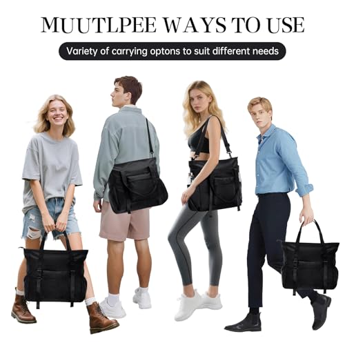 Bolso tote grande de nailon para mujer, ligero, con correa desmontable, para uso diario, trabajo, universidad y viajes miniatura 7