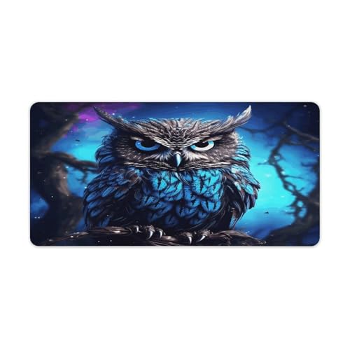 Blue Owl2 Desk Pad protector de escritorio 30x60cm