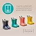 Ten Little Toddler Rain Boots for Boys & Girls, Kids Waterproof Boots - APMA-Approved, Lightweight, Flexible Rubber Kids Rain Boots with Enhanced Traction - Size 7, Yellow