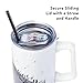 Silver Buffalo Disney Nightmare Before Christmas by Tim Burton Jack Skellington Hill and Moon Double Walled Stainless Steel Tumbler with Handle and Straw, Fits in Standard Cup Holder, 40 Ounces