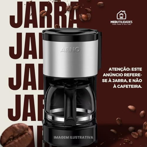 Jarra De Vidro Reposição Para Cafeteira Arno Perfectta 12 Xícaras