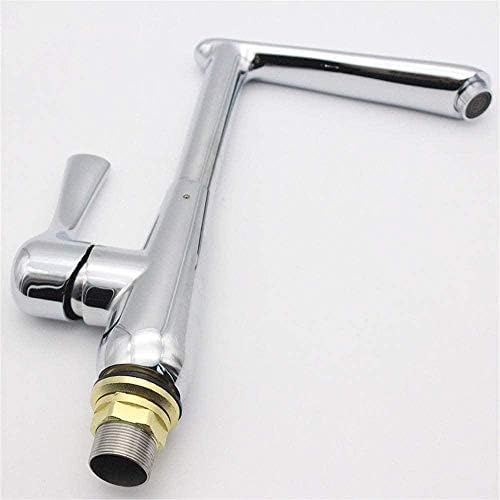 Robinet eau chaude et froide mitigeur évier chromé orientable rotation 360 degrés X1261