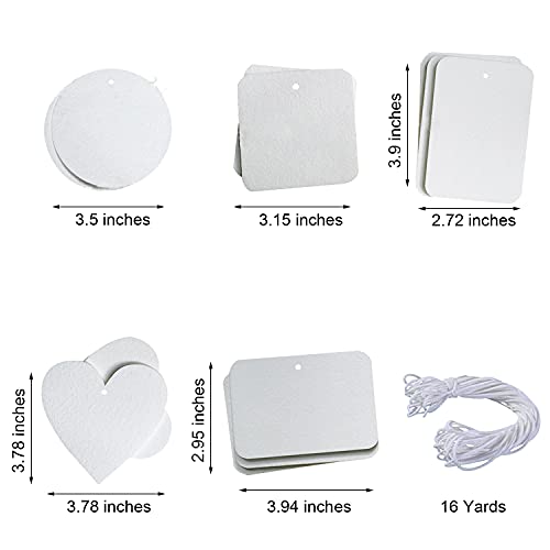 Twavang 30Pcs Sublimation Air Freshener Blanks 5 Styles Car Scented Hanging Sheets Diy Sublimation Air Freshener Set With 30Pcs Self Adhesive Bags And Elastic Rope For Home And Car Decoration #TOP1