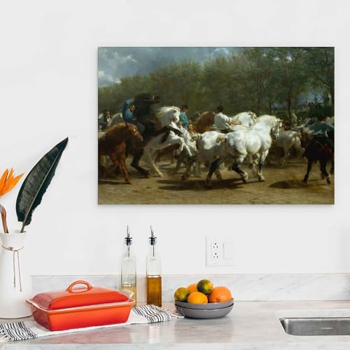 Impression Le Marché Aux Chevaux mur vide décoration toile maison