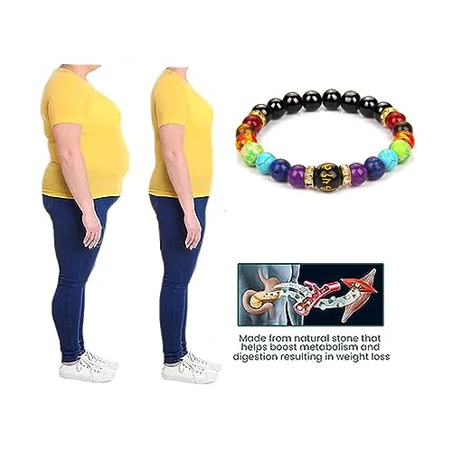 Choistily 2PCS Chakras Bracelets for Women Pulsera Arus 7 Chakras Lymphatic Drainage Chakra Bracelet 7 Chakra Bracelet with Natural Stone Beaded Bracelet for Women Men3