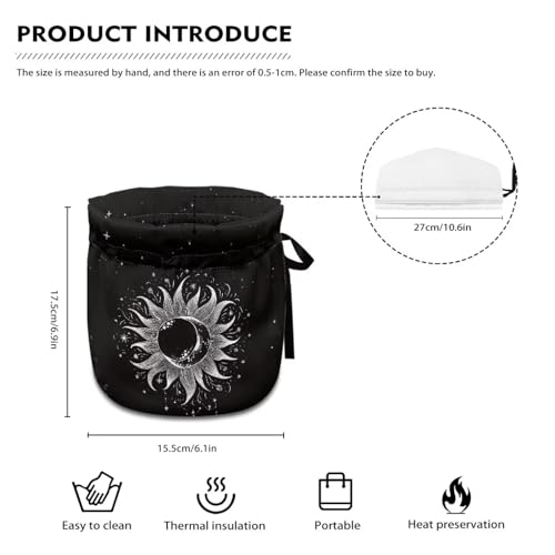 Image of Gothic Sun Tea Cozy Kettle Dust Cover Large Tea Cosy Portable Easy to Clean Tea Pot Dust Cover Insulated Tea Cosy for Hotel Thicken Kettle Dust Cover for Kitchen, CZA18