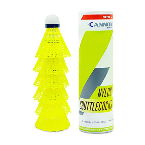 Cannon Sports Yellow Badminton Shuttlecocks/Birdies With Nylon & Pvc For Competition, Tournaments And Outdoor Games - Adults & Kids #TOP21
