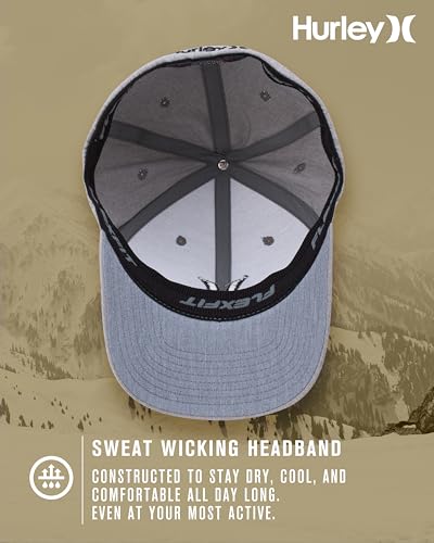 Image of Hurley Men's Caps - One & Only Flexfit Baseball Cap - Fitted Hats for Men (S-XL)