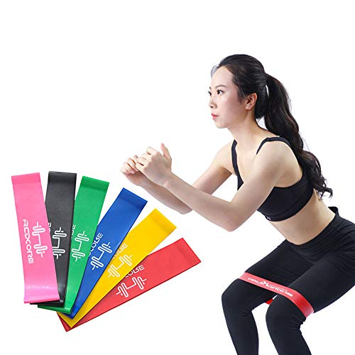 VOLLUCK Resistance Loop Bands Exercise Bands Set for Home Fitness Strength Stretching, Training Physical Therapy Great Helper for Yoga and Pilates Natural Latex Workout Bands