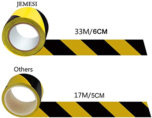 Absperrband gelb-schwarz JEMESI Bodenmarkierungsband 60mm x 33m
