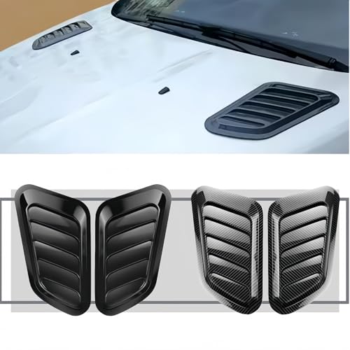 Capó universal para coche con entradas de aire decorativas negras estilo carbono, 2 uds. 2