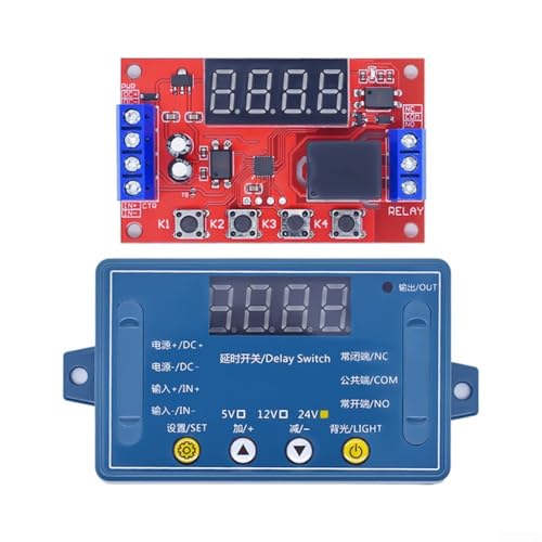 Module de relais de temps de retard programmable avec plage de synchronisation réglable de 0,01 s à 9990 min, signal de contrôle du moteur polyvalent pour automatisation industrielle et applications