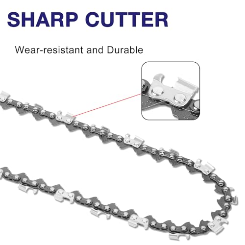 FUNKYWOO 4 Pack Chainsaw Chain for 20 Inch Bar, .325\" Pitch, .050\'\' Gauge, 80 Drive Links Fits Husqvarna 450 Rancher Craftsman Jonsered and more