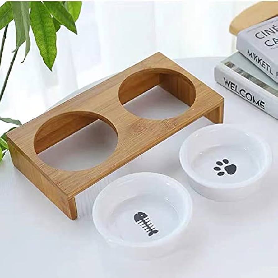 Pet ペットボウル 猫 食器 フードボウル 陶器 スタンド ペット用　餌入れ tower フードボウル ペットフードボウルスタンド タワー 犬 エサ