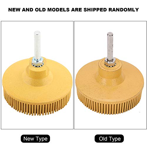 Image of Disc 3 Inch Disc Emery Rubber Abrasive Brush Deburring Polishing Grinding Wheel, Discs (Yellow)