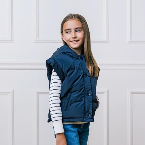 Hope & Henry Girls' Quilted Riding Vest with Snap Front2