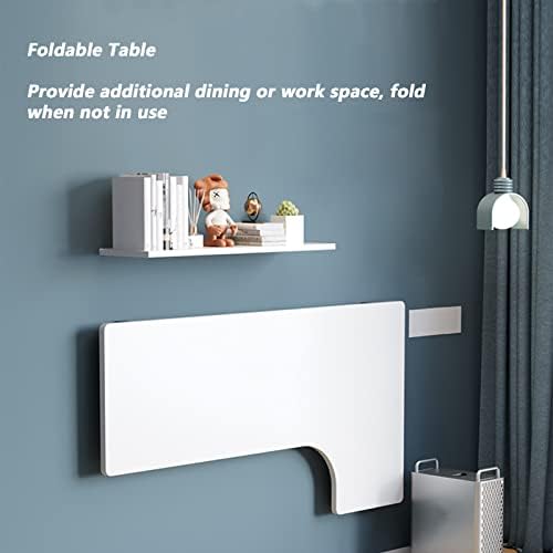 Miniatura 3 de Escritorio de esquina en forma de L montado en la pared, mesa de esquina flotante para computadora portátil, escritorio plegable para estudio,