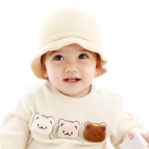 Vivobiniya Toddler and Baby Girl Lovely Knit Hat Kid Girl's Lace Crochet Bucket hat 6M-8Y
