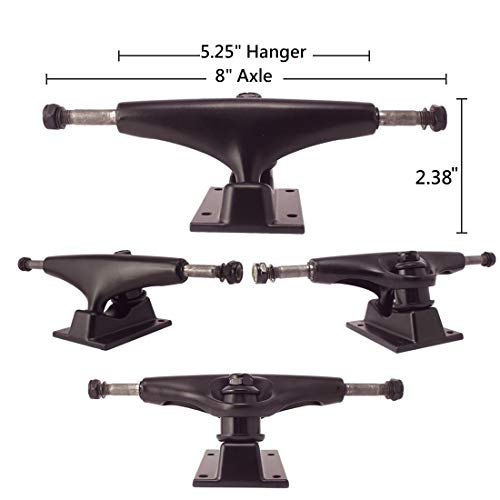 image for VJ 5.25 139mm Skateboard Trucks (Black), Skateboard Wheels 52mm, Skate