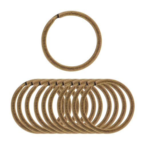 Mandala Crafts 1 Inch Metal Key Rings – 50 Bulk