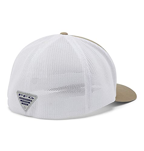 Columbia Men's Pfg Mesh Ball Cap Xxl, Tusk/White/Fish Flag #TOP1