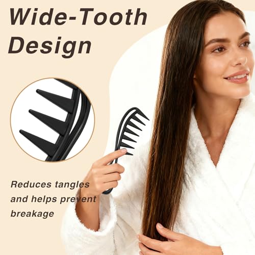 Set de 4 Peines de Dientes Anchos para Cabello Rizado miniatura 3