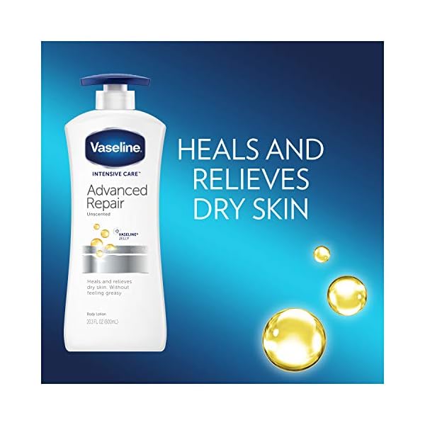 Vaseline Intensive Care Body Lotion for Dry Skin Advanced Repair Unscented Lotion Made with Ultra-Hydrating Lipids and…