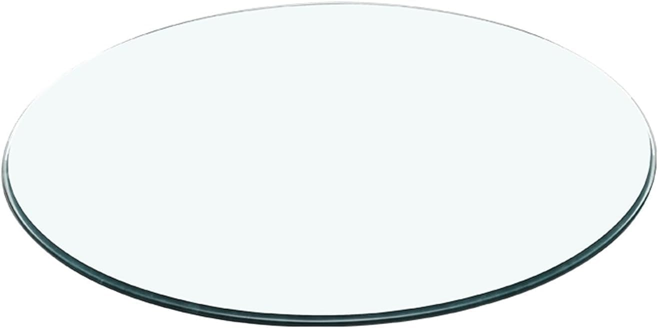 32 inch tempered glass table top with flat polished edge