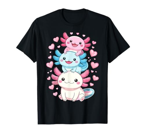 Axolotls Kawaii Anime Cute Axolotl T-Shirt