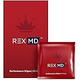REX MD Performance Wipes for Men, Easy Application Desensitizing Numbing Wipes for Lasting Longer in Bed, Control and Enhance Climax! | (10 Wipes)