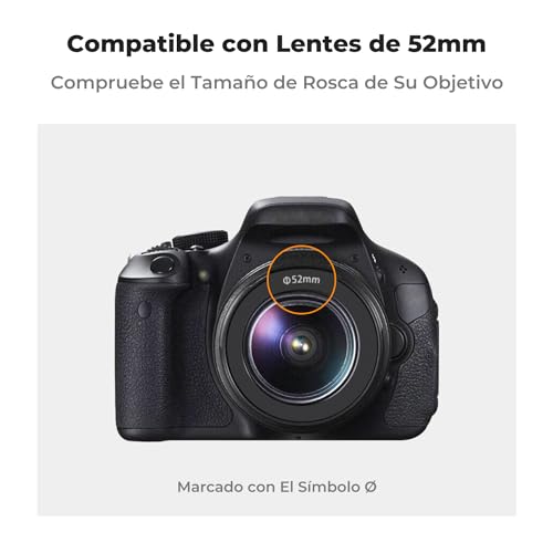 Título: Parasol K&F Concept para Nikon y Canon Descripción: Parasol K&F Concept compatible con Nikon DSLR D3300, D3200, D5500, D5300 y D5200, así como con lentes Canon RF24mm F1.8 Macro IS STM y RF35mm F1.8 Macro IS STM. Ideal para lentes Nikon AF-S 800mm f/5.6E FL ED VR y AF-S 300mm f/2.8G ED VR II. Mejora tus fotos con reducción de reflejos y calidad de imagen. - Fernando Cortés