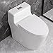 SouNor One Piece Toilet Elongated Bowl With Soft Close Seat Standard Seat Height 12